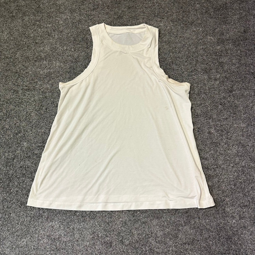Lululemon Tank Top Womens Size 6 White High Neck Racerback Athletic Yoga Shirt